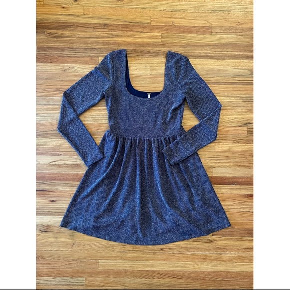 Free People | Dresses | Free People Blue And Silver Sparkle Long Sleeve Skater Dress Size M | Poshmark Free People | Dresses | Free People Blue And Silver Sparkle Long Sleeve Skater Dress Size M | Poshmark